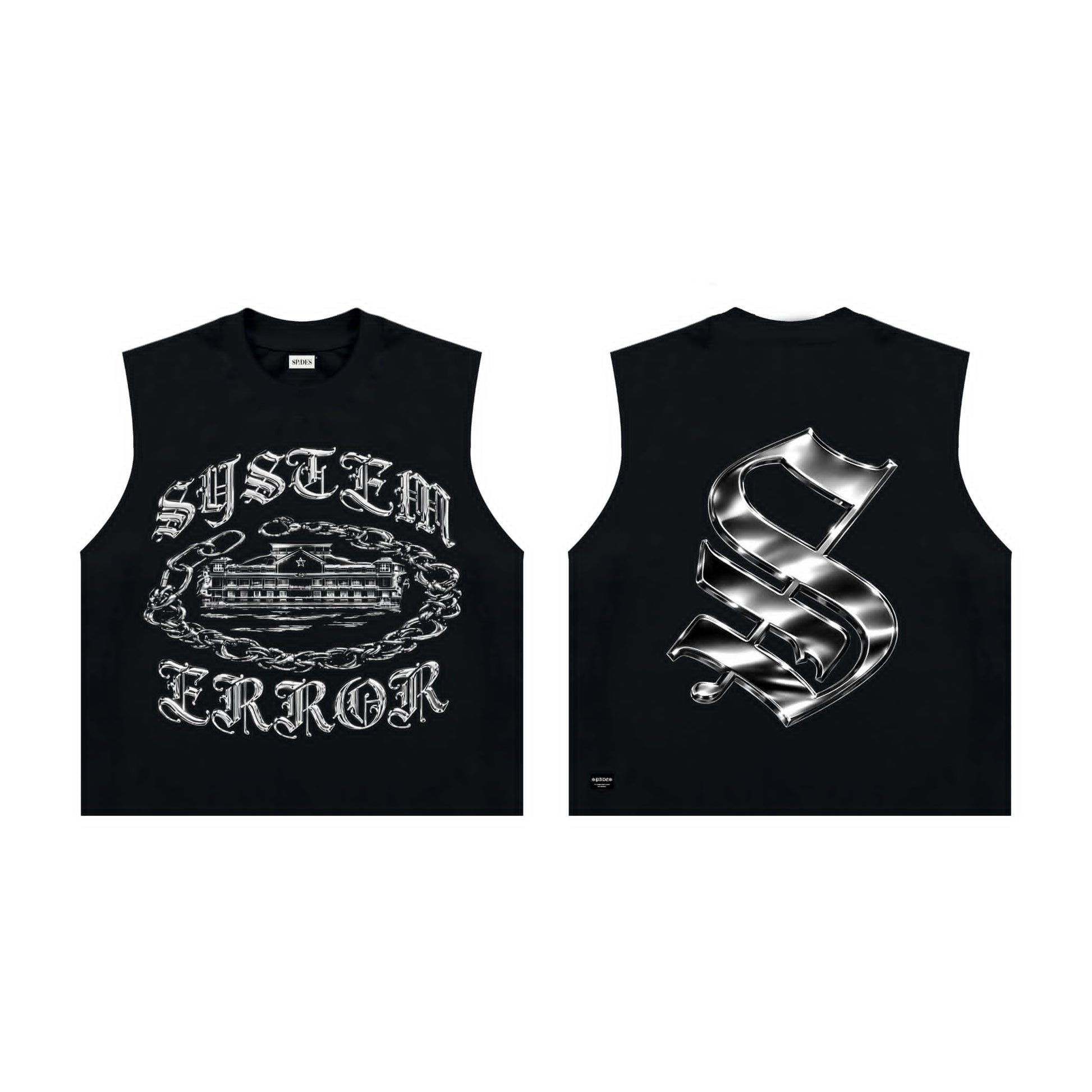 Spades Shattered System Boxy Crop Tee Sleeveless SPADES
