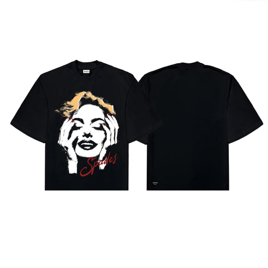 Thoughtful Glance Box Tee Black