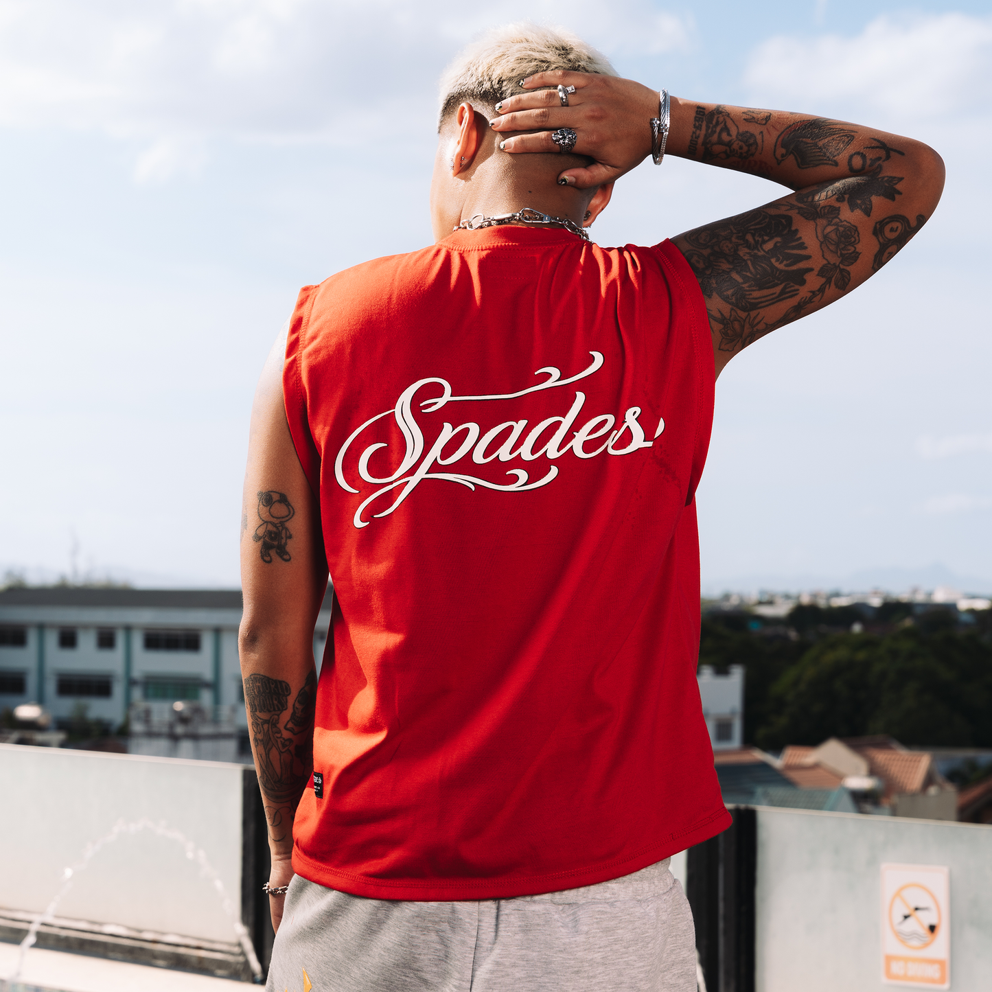 Spades Rack & Ruin Boxy Crop Tee Sleeveless SPADES