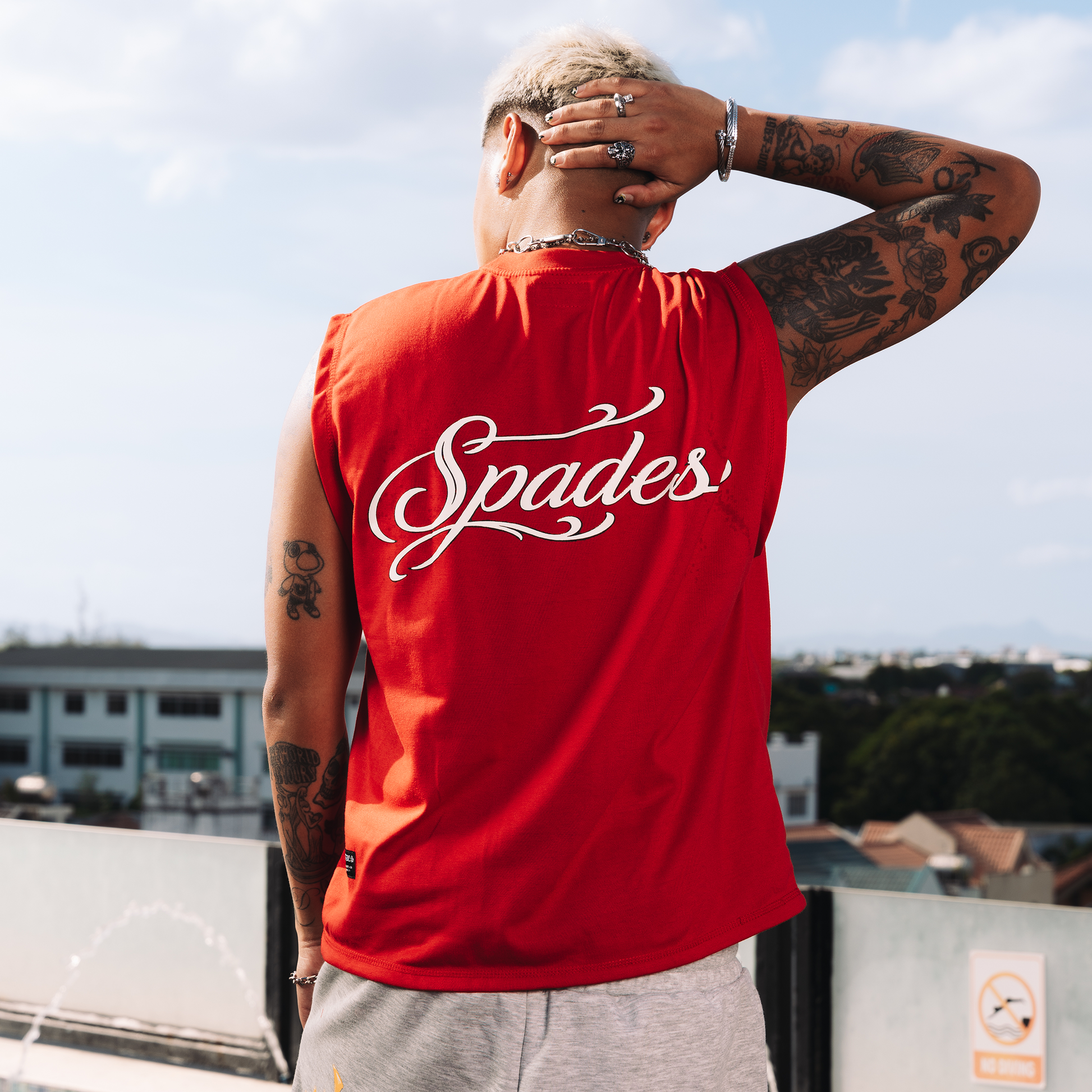 Spades Rack & Ruin Boxy Crop Tee Sleeveless SPADES