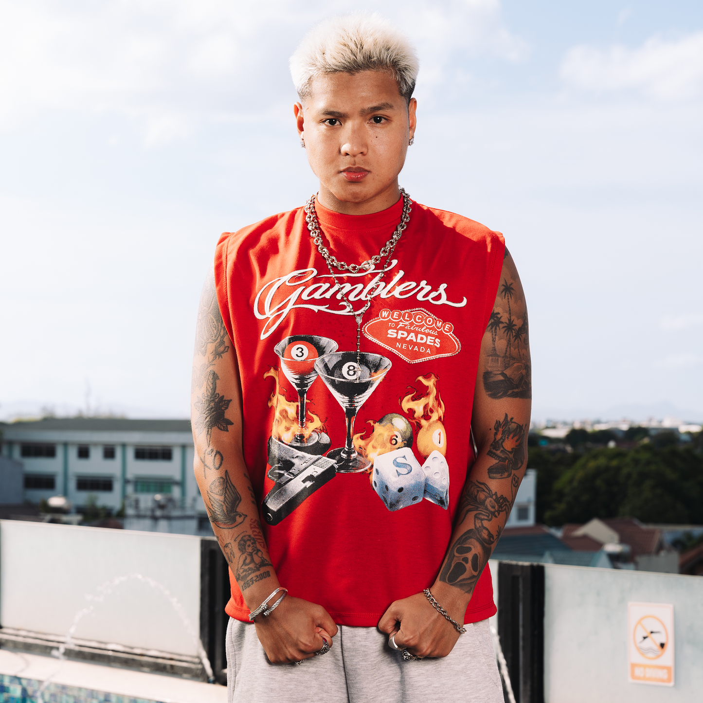 Spades Rack & Ruin Boxy Crop Tee Sleeveless SPADES