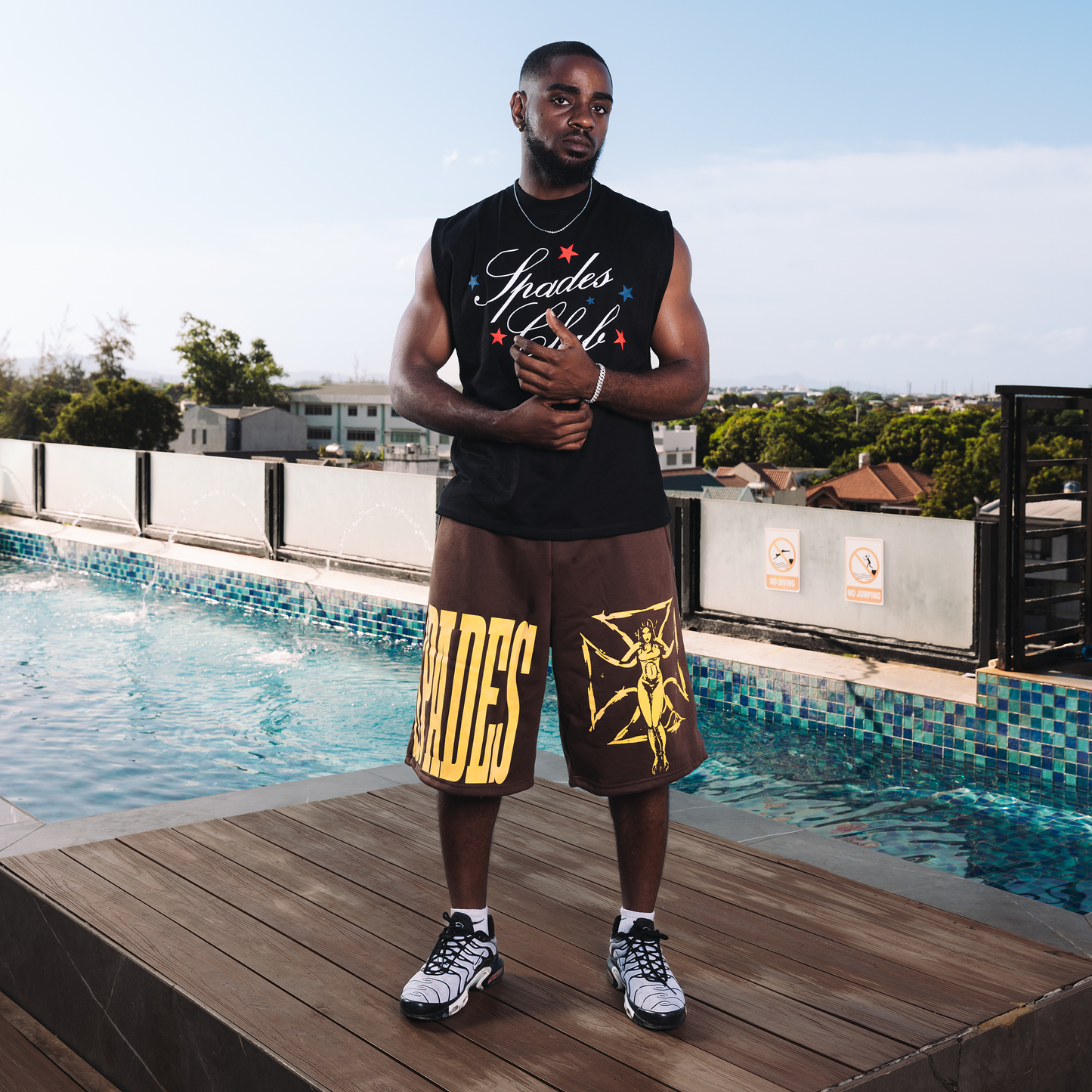 Spades Republic Club Boxy Crop Tee Sleeveless SPADES