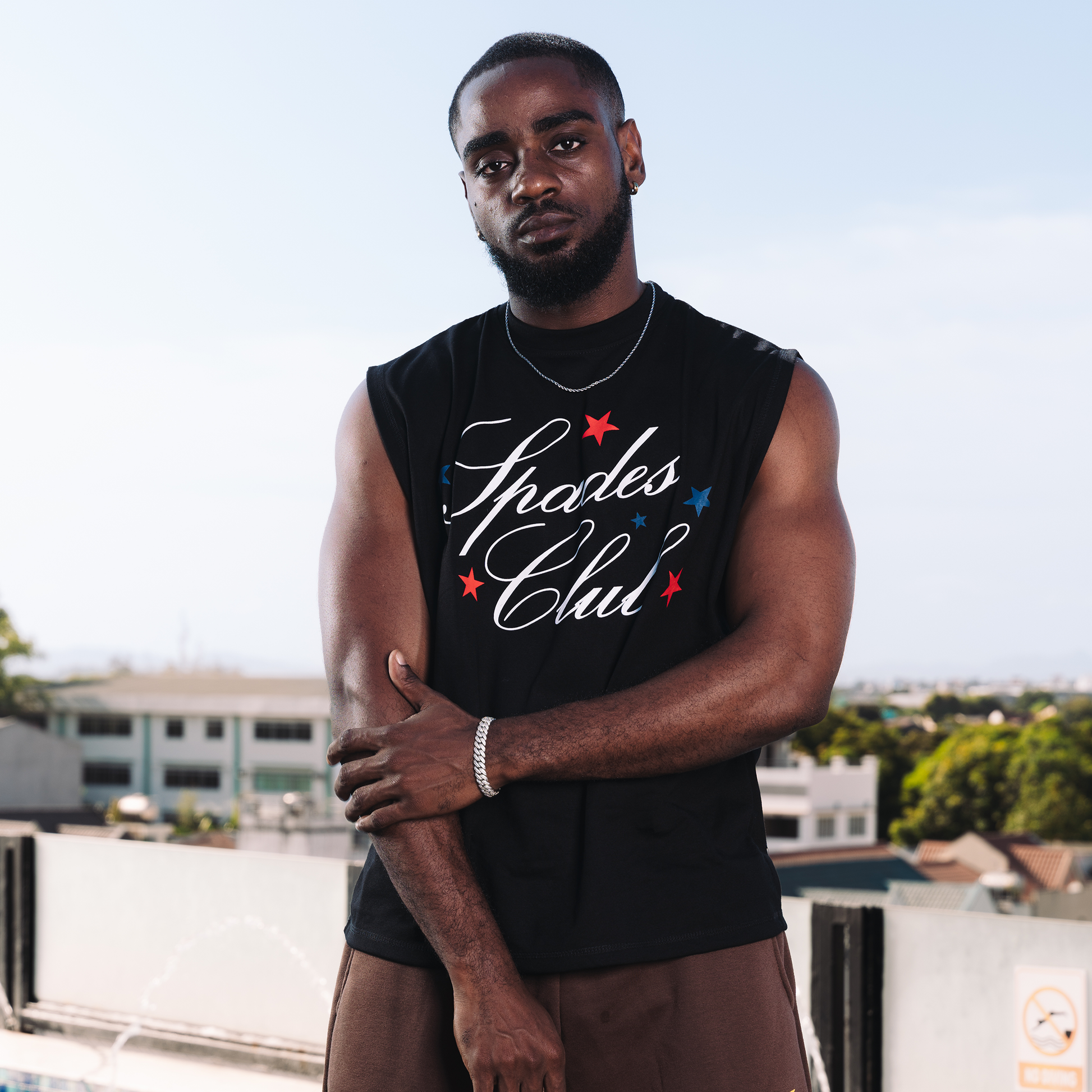 Spades Republic Club Boxy Crop Tee Sleeveless SPADES