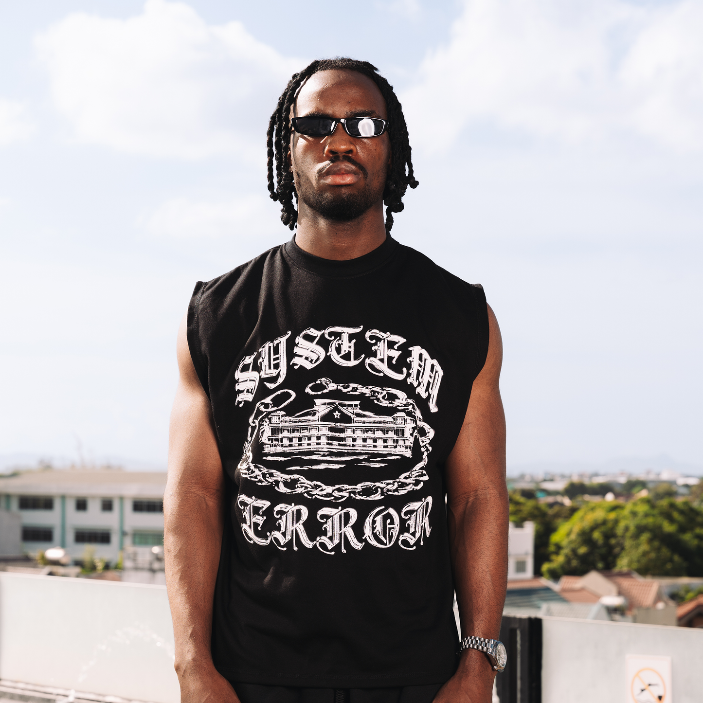 Spades Shattered System Boxy Crop Tee Sleeveless SPADES