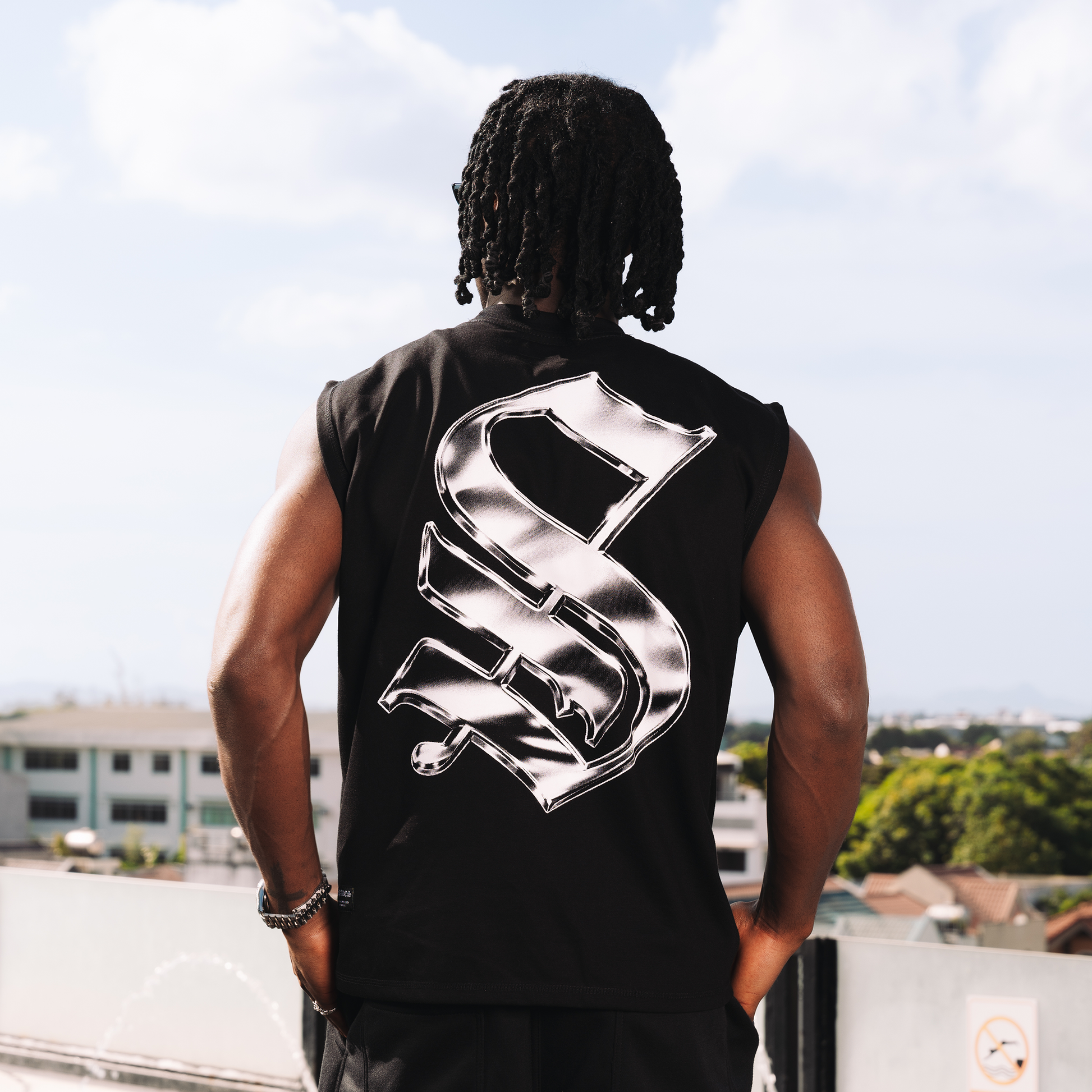 Spades Shattered System Boxy Crop Tee Sleeveless SPADES