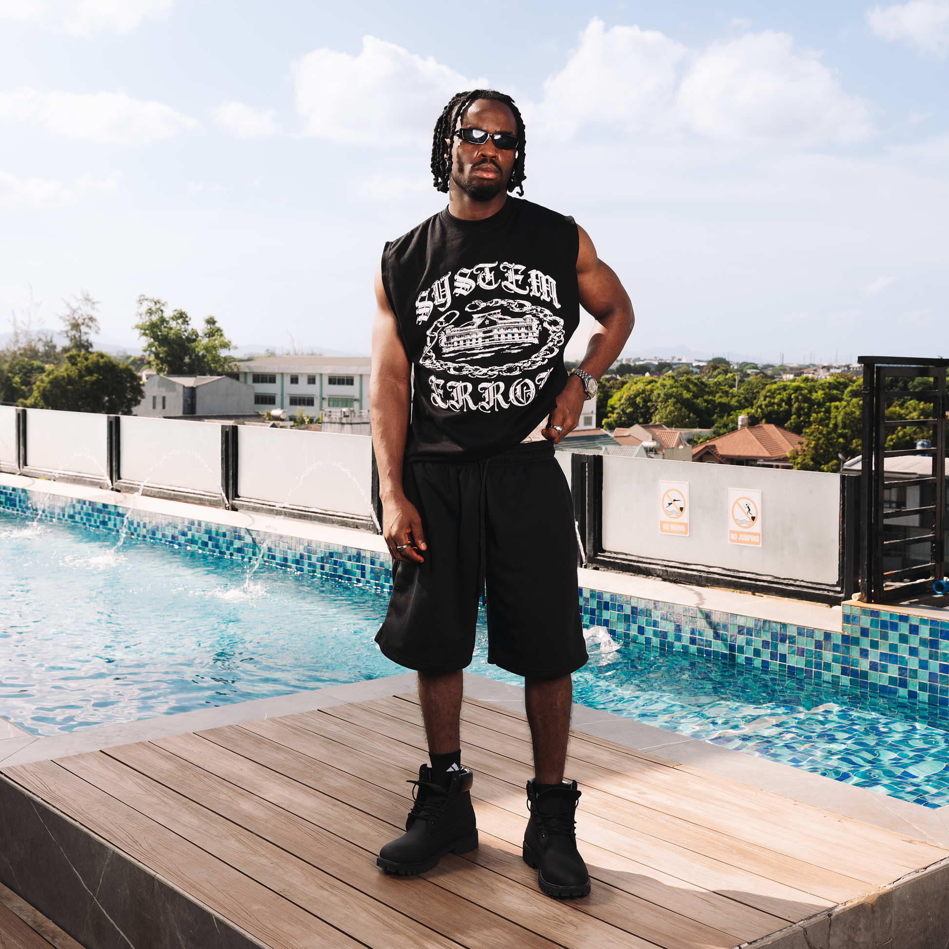Spades Shattered System Boxy Crop Tee Sleeveless SPADES