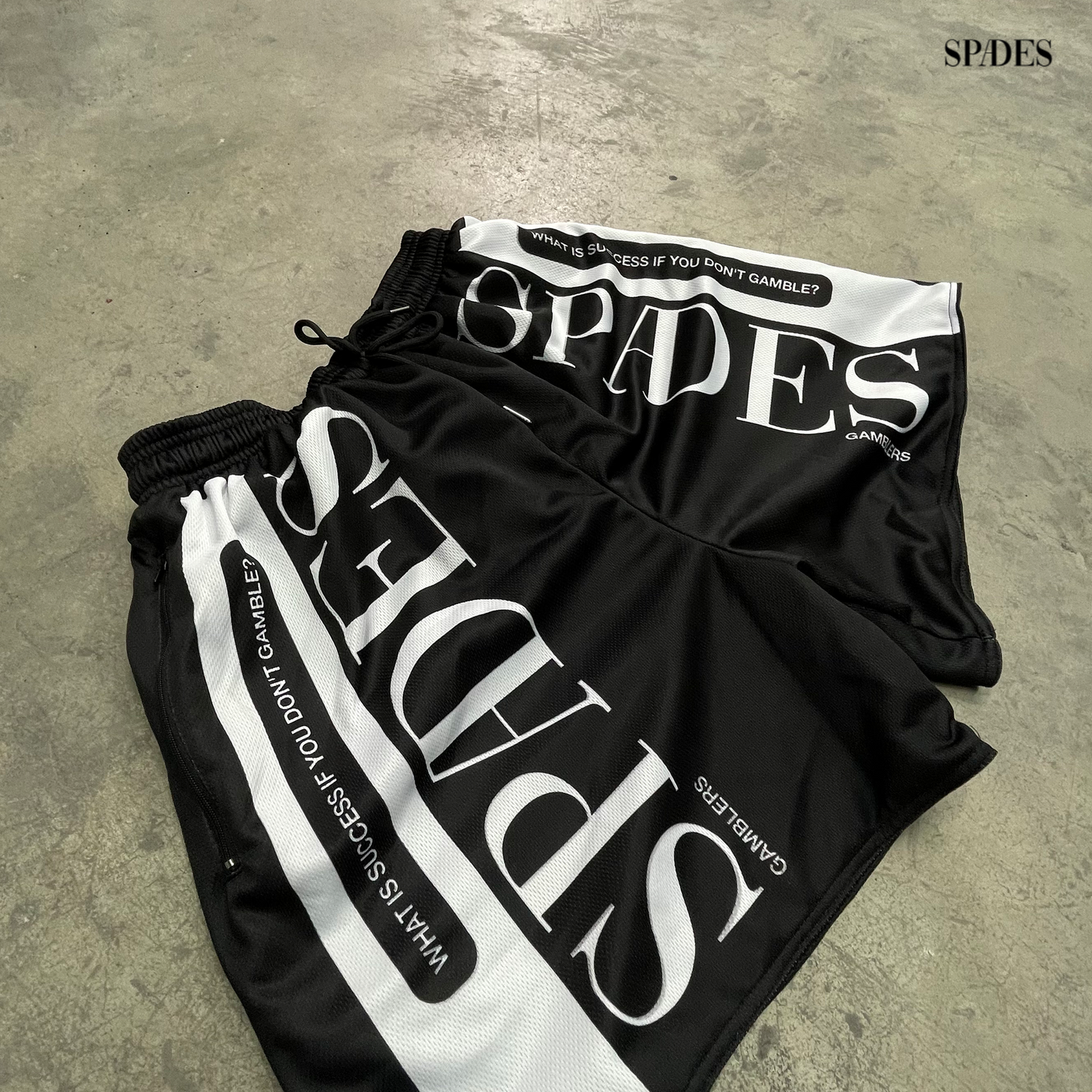 Black Line Hustle Mesh Shorts