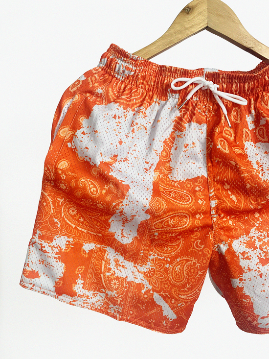 Spades Bandana Mesh Shorts Fade Orange SPADES
